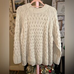 Cozy Cream Cable Knit Sweater